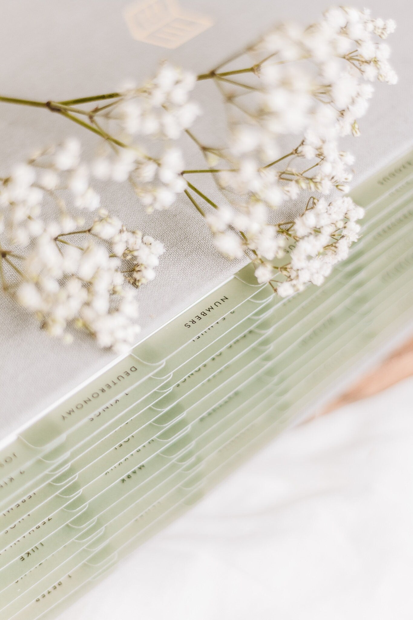 Minimalist Catholic Bible Tabs | Vellum | Beautiful, Simple Index Stickers | Journaling Supplies | Neutral, Boho, Minimal | Adhesive |