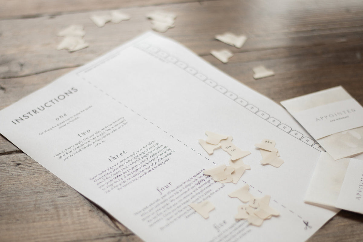 MINI Minimalist Bible Tabs | Vellum | Beautiful, Simple & Cute Vellum Index Stickers | Journaling Supplies | Neutral, Boho | Adhesive