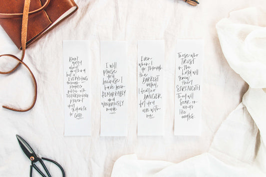 Boho Set of Bookmarks | Vellum Bible Bookmark | Bible Verse Journaling | Simple, Beautiful, Cute, Minimalist Bookmarks