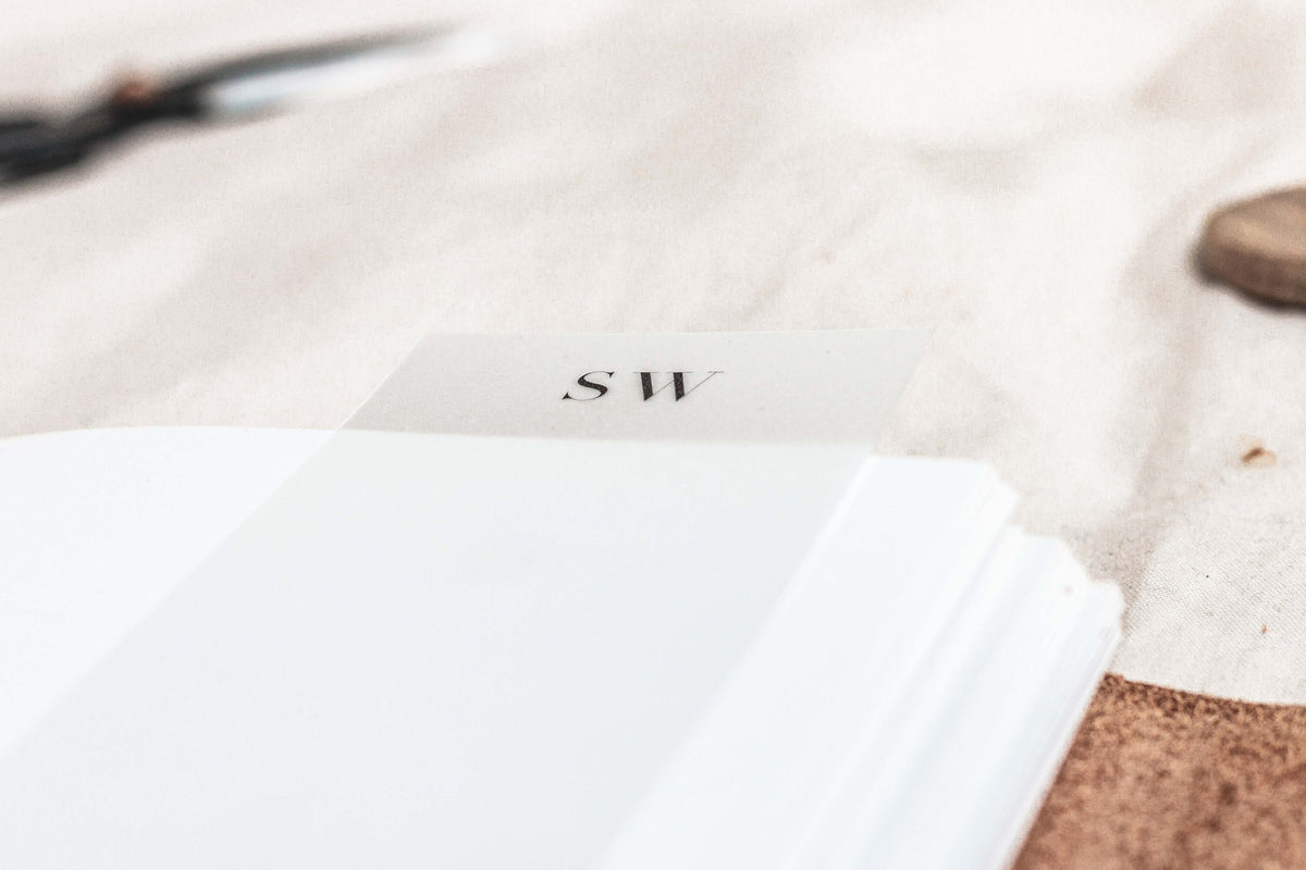 Boho Set of Bookmarks | Vellum Initial Bookmark | Bespoke, Reading, Journaling | Simple, Beautiful, Cute, Minimalist Bookmarks