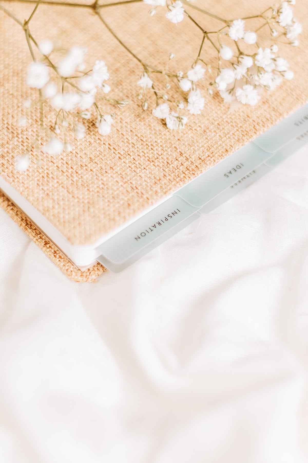 Minimalist 'Wellbeing' Planner Tab Set | Vellum | Beautiful, Simple, Cute Divider Tab Stickers | Translucent Planner Set | Adhesive