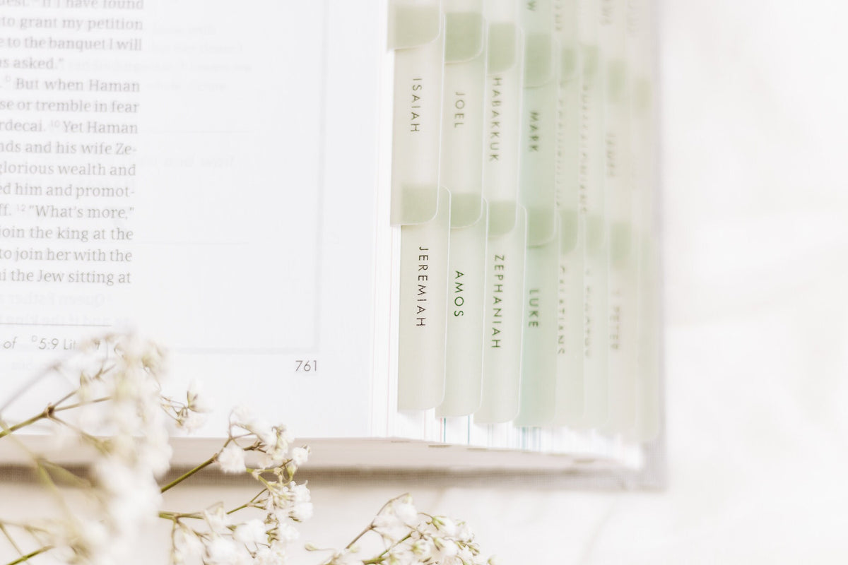 Minimalist Bible Tabs | Vellum | Beautiful, Simple & Cute Vellum Index Stickers | Journaling Supplies | Neutral, Boho | Adhesive