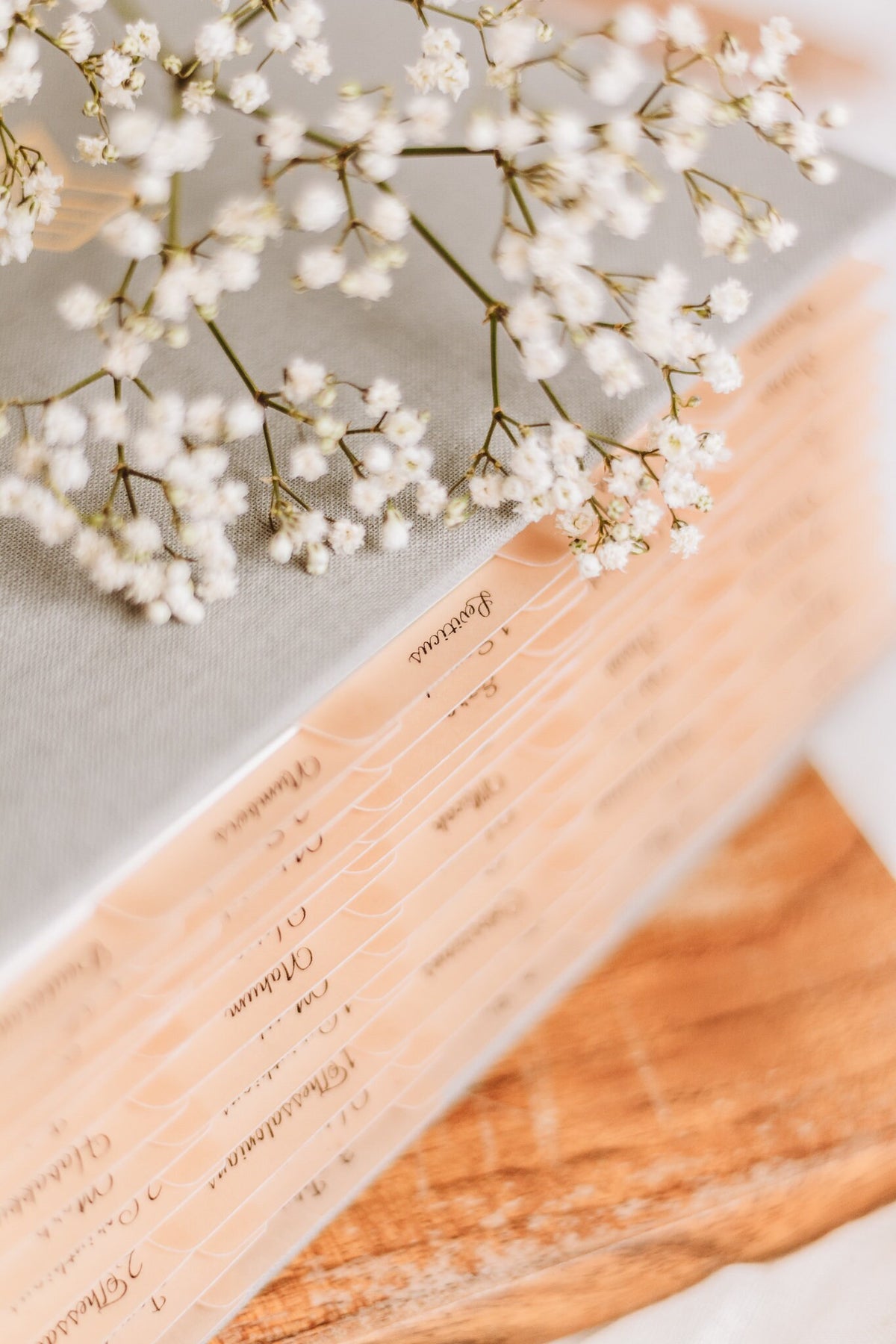 Additional/Bespoke Vellum Tabs | Message Us Before Purchase | Choose Any Wording, Colour & Font