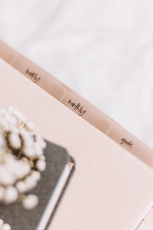 Minimalist Complete Planner Tab Set | Vellum | Beautiful, Simple, Cute Divider Tab Stickers | Translucent Planner Set | Adhesive
