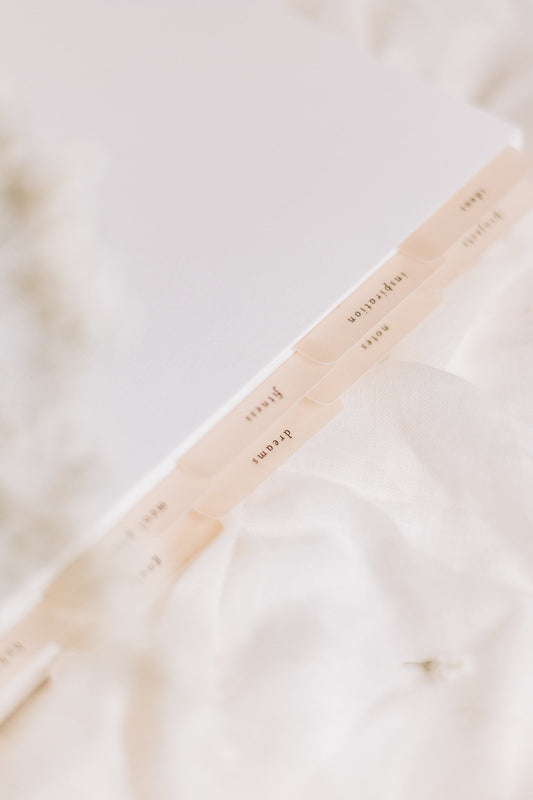 Additional/Bespoke Vellum Tabs | Message Us Before Purchase | Choose Any Wording, Colour & Font