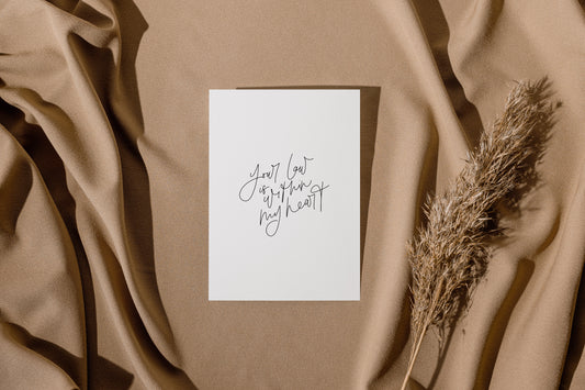 A5 Card | Psalm 40:8 | Christian Encouragement | Bible Study Journaling | For Women | Neutral Bookmark and Print | Minimalist Simple