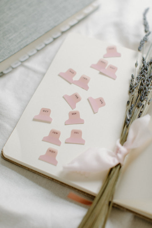 Additional/Bespoke MINI Vellum Tabs | Message Us Before Purchase | Choose Any Wording, Colour & Font