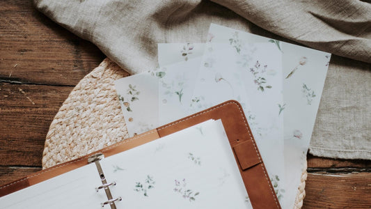 A5 Ring Planner Dashboards | Timeless Floral Pattern | A5 Planner Dividers | Set of 4 Vellum Separators for Filofax | Botanical Elegant