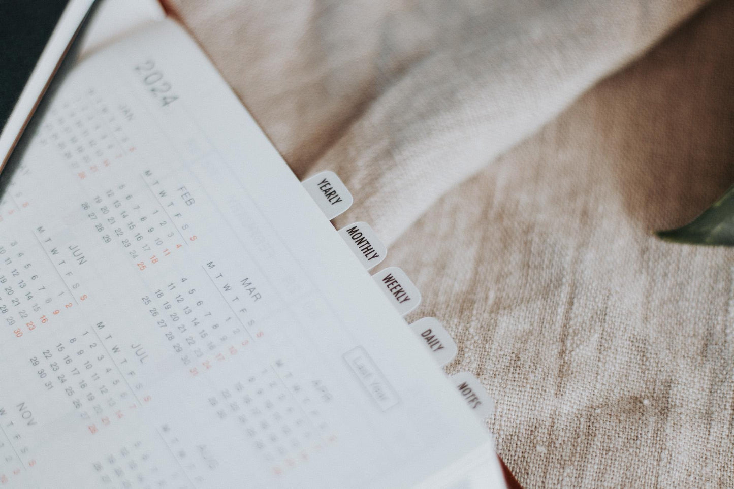 MINI Yearly/Monthly/Weekly/Daily/Notes Tabs | Vellum | Beautiful, Simple, Cute Divider Stickers | Clear Planner Tab| Pair Hobonichi Planners