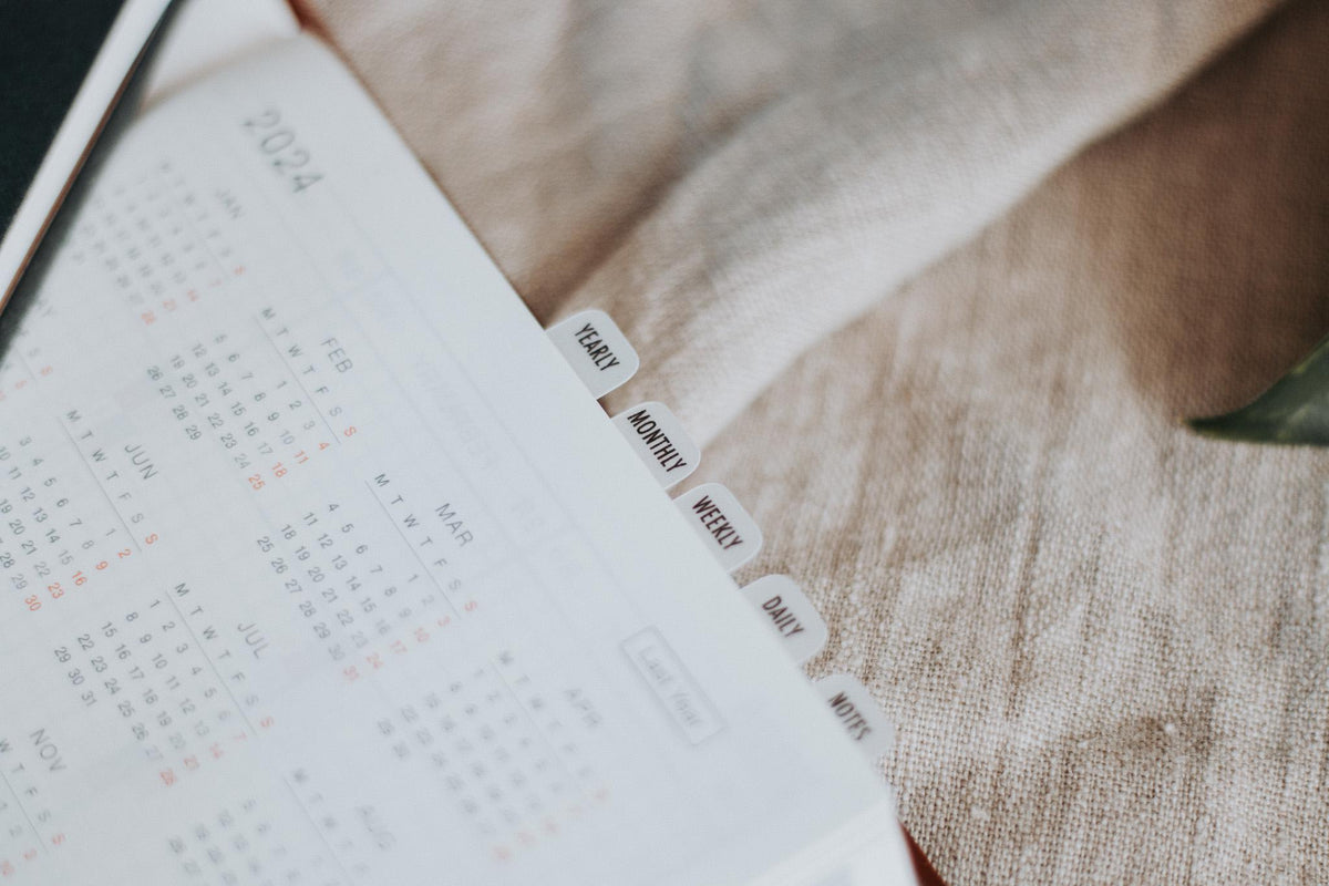 MINI Yearly/Monthly/Weekly/Daily/Notes Tabs | Vellum | Beautiful, Simple, Cute Divider Stickers | Clear Planner Tab| Pair Hobonichi Planners