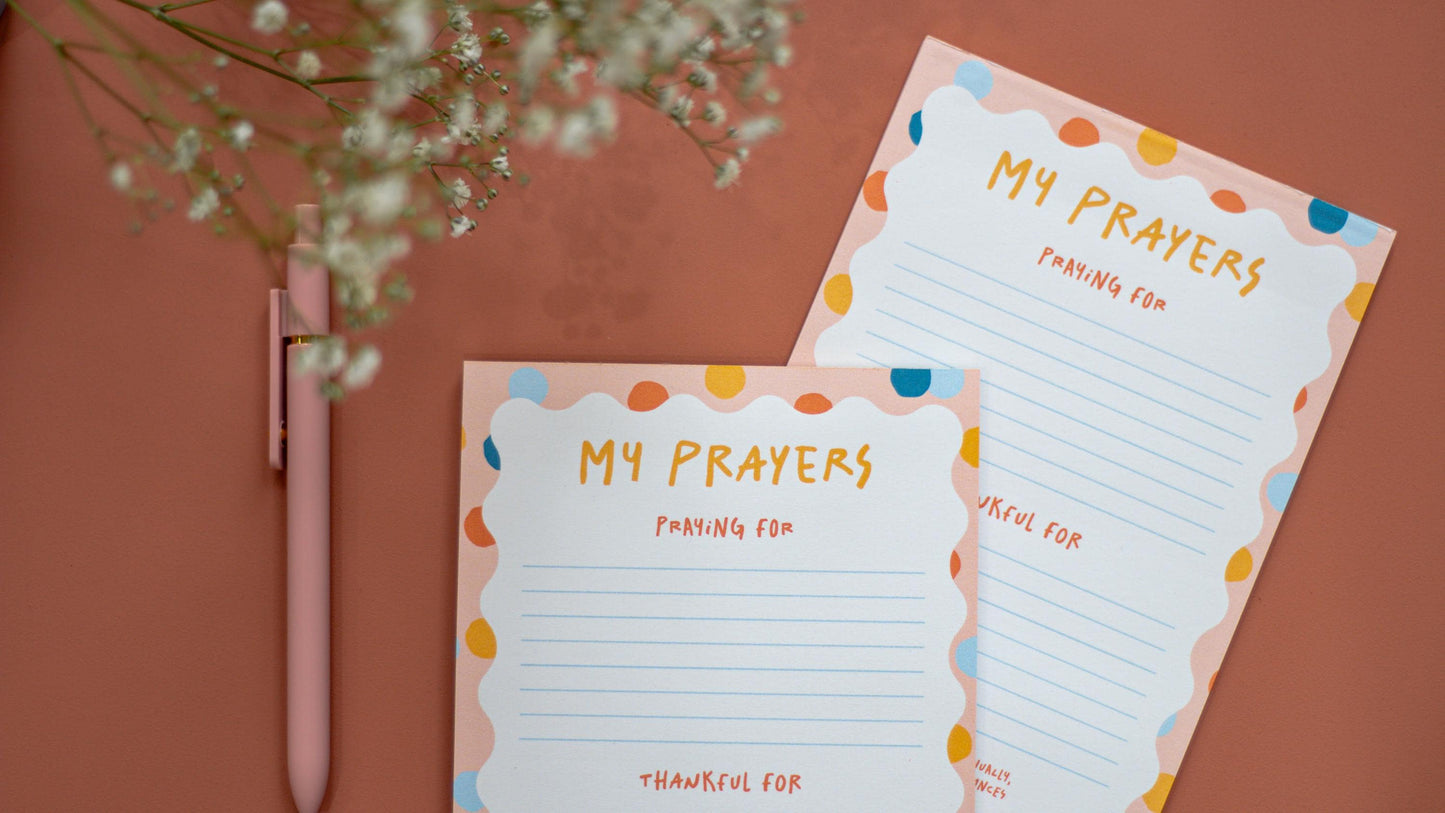 Prayer Notepad | Faith Deskpad For Prayers And Thankfulness | Tear-Off Planner | Fun Easy Prayer Tracker For Daily Intentional Quiet Time