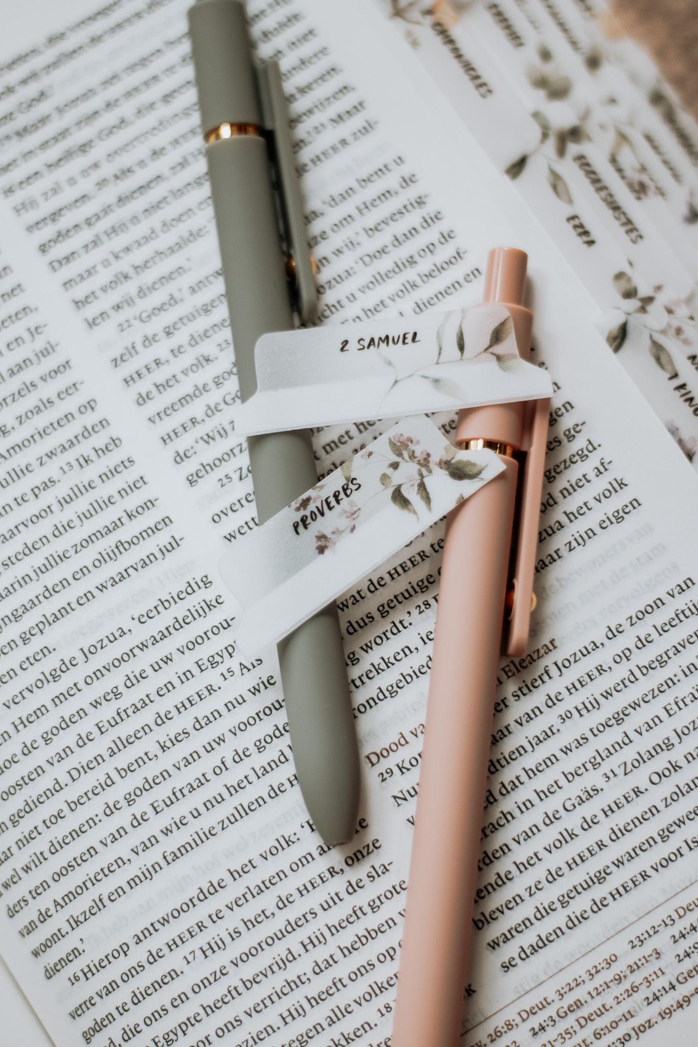 NEW Floral Minimalist Bible Tabs | Vellum | Beautiful, Simple & Cute Vellum Index Stickers | Journaling Supplies | Neutral, Boho | Adhesive