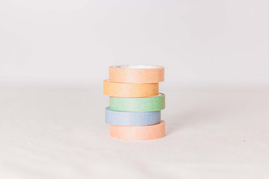 Minimalist Washi Tape Set | Pack of 5 | Fun