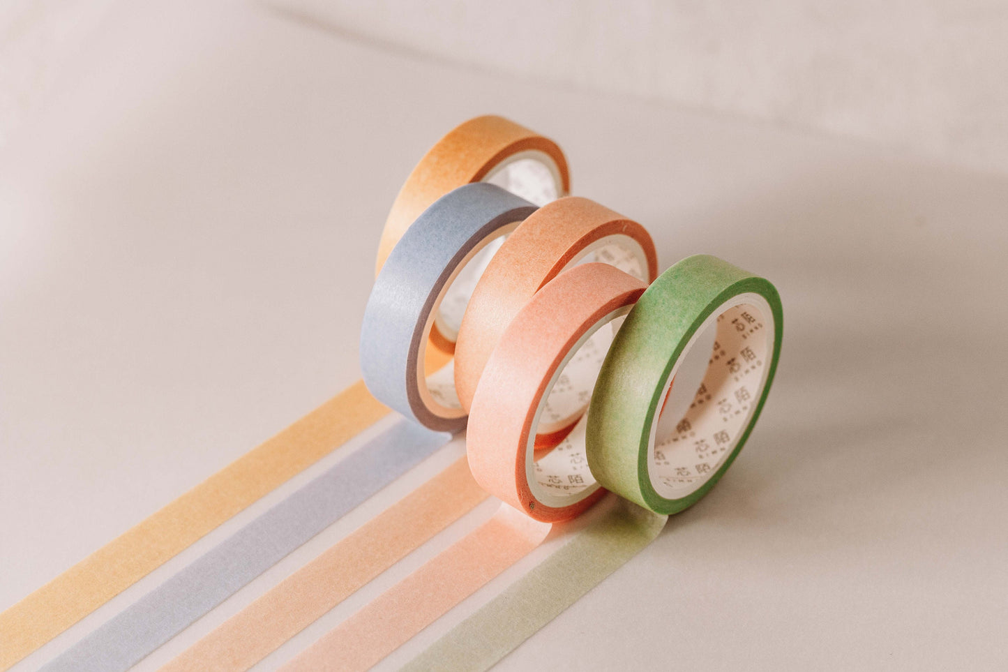 Minimalist Washi Tape Set | Pack of 5 | Fun