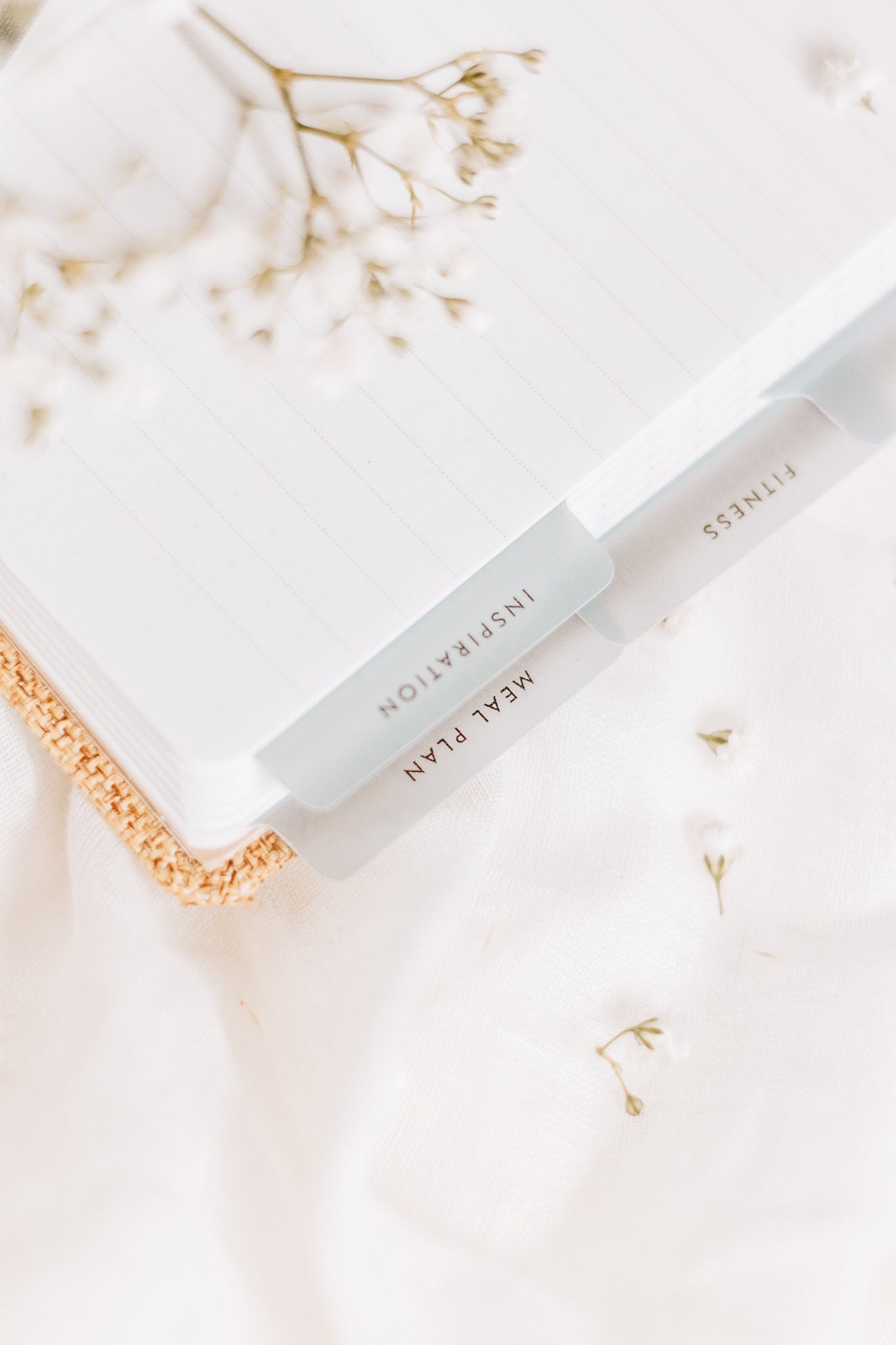 Minimalist 'Wellbeing' Planner Tabs