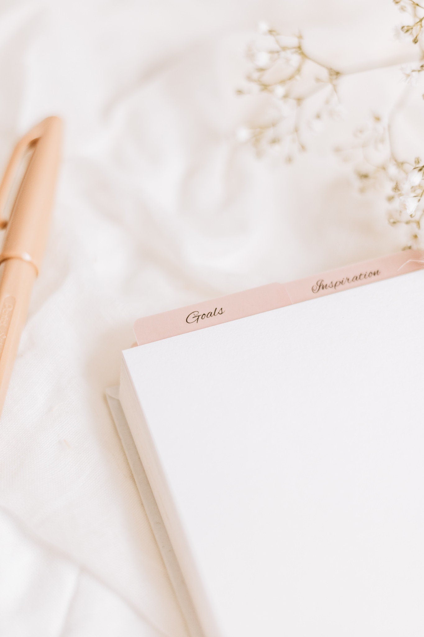 Minimalist 'Wellbeing' Planner Tabs